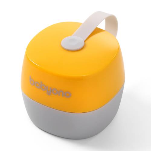 Babyono - Cutie pentru depozitarea suzetei - Fara BPA - Galben