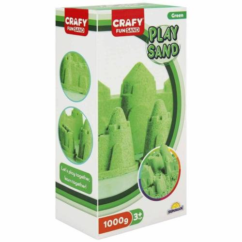 CRAFY - Nisip kinetic 1000 gr Fun Sand - Verde