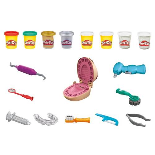 Hasbro - Set Dentistul - Play-Doh - Cu accesorii - Cu dinti colorati