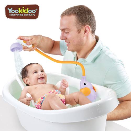 Jucarie portabila pentru dus - pentru bebelusi si copii - in forma de elefant- violet - 0-24 luni - Yookidoo
