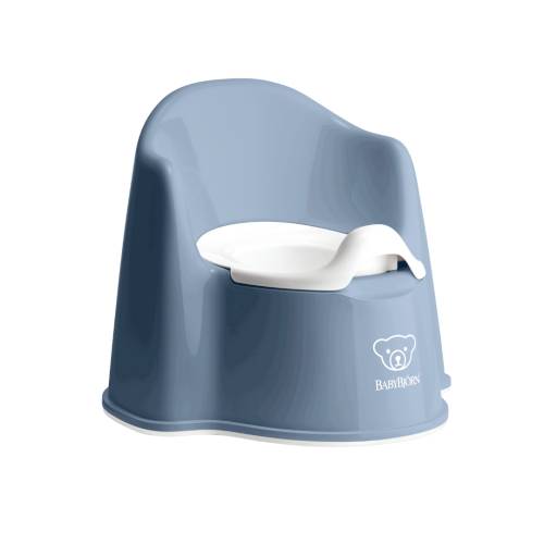 Babybjorn - olita cu protectie spate potty chair deep blue/white