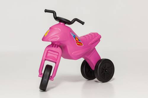 Motocicleta copii cu trei roti fara pedale mare culoarea magenta