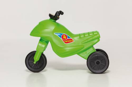 Motocicleta copii cu trei roti fara pedale mic culoarea verde mar