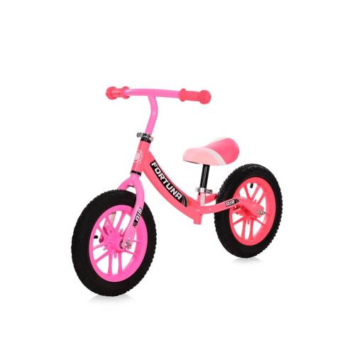 Bicicleta de echilibru - 2-5 ani - 12 inch - anvelope gonflabile - leduri - Lorelli Fortuna Air - Light Dark Pink