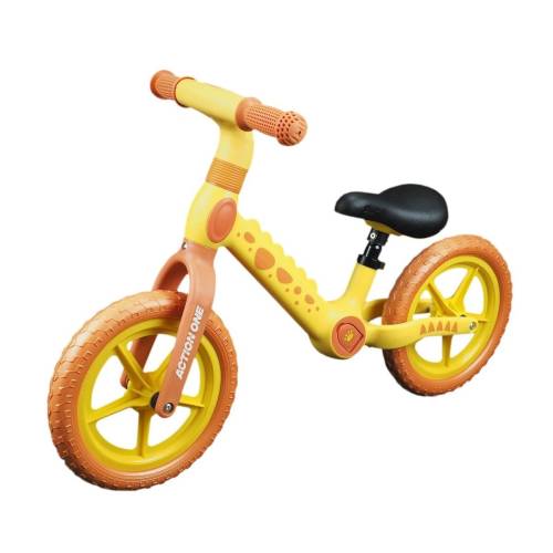 Bicicleta fara pedale pentru copii 2-5 ani - Action One Spiky - 12 inch - Portocaliu