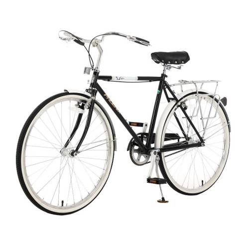Bicicleta de oras - 26 inch - cadru otel - portbagaj - aspect vintage - neagra - phoenix
