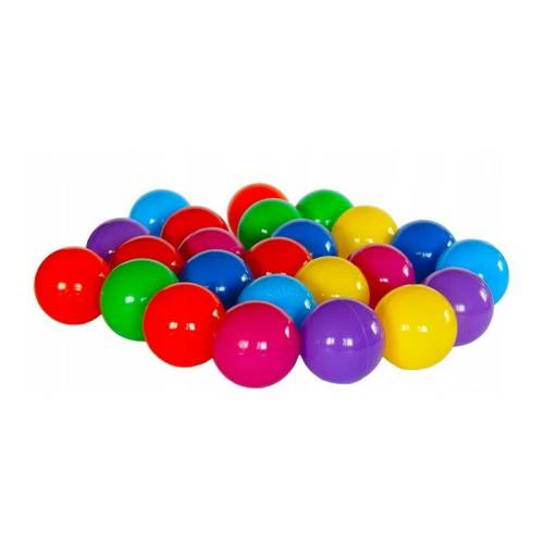 Set 100 de bile multicolore pentru piscina uscata sau cort - Soft Balls - 6 cm - din material plastic moale