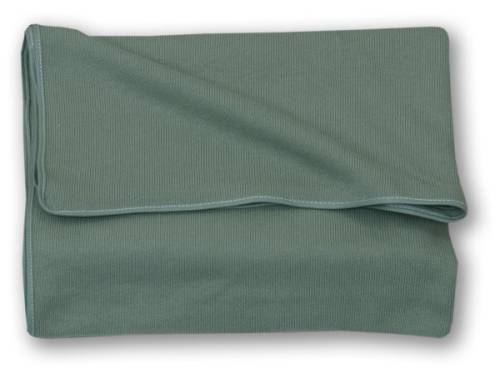 Amy - paturica pure tricotata din bumbac - 110x72 cm - verde salvia