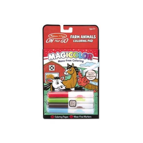 Melissa & Doug - Melissa and Doug carnetel de colorat magicolor animale de la ferma