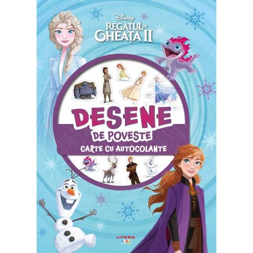 Disney Regatul de gheata II - Desene de poveste - Carte cu autocolante - Reeditare