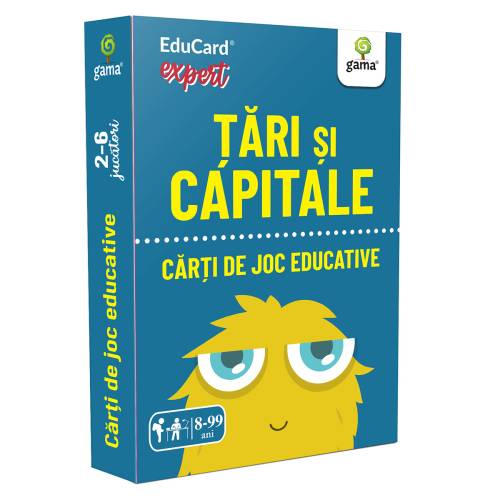 Editura Gama - Carti de joc educative Expert - Tari si capitale