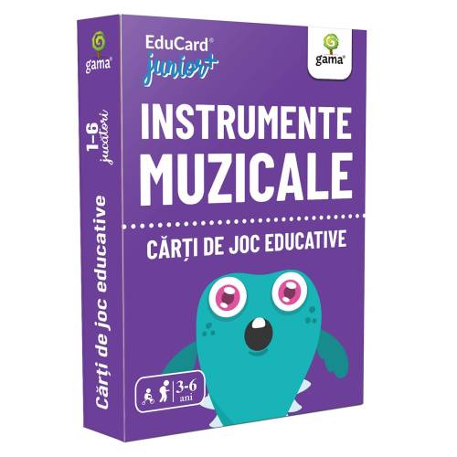 Editura Gama - Carti de joc educative Junior Plus - Instrumente muzicale