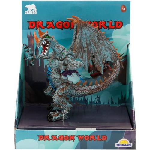 Figurina dragon - Crazoo - albastru