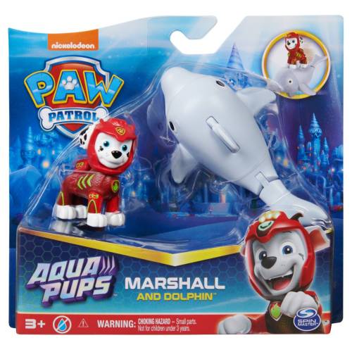 Figurina Paw Patrol - Aqua Pups - Marshall si Dolphin - 20139321