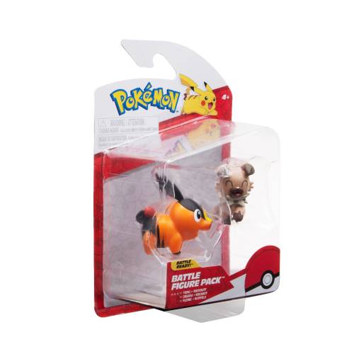 Pokemon - pachet figurine de actiune - (tepig & rockruff) - 2 buc