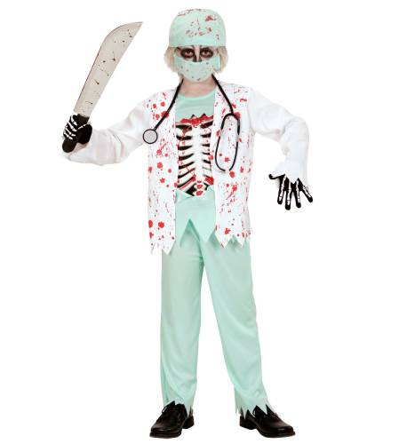 Costum chirurg alb zombie baiat