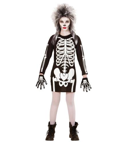 Costum schelet rochie halloween fetita