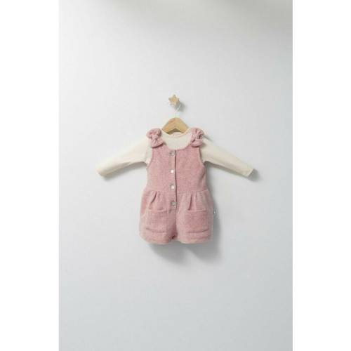 Tongs baby - Set elegant cu salopeta si bluzita pentru bebelusi Ballon - (Culoare: Mov - Marime: 6-9 luni)