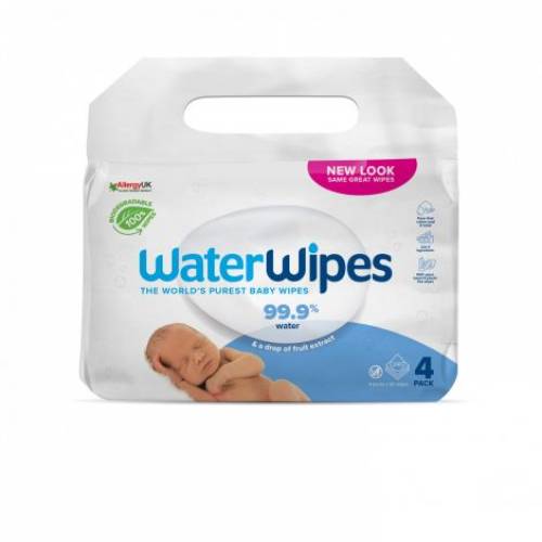 Servetele umede Biodegradabile Water Wipes - 4 pachete x 60 buc - 240 buc