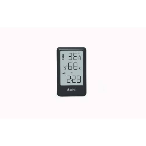 Termometru si higrometru digital de camera - ceas cu alarma - memorie - suport expandabil - negru - airbi frame bi1050
