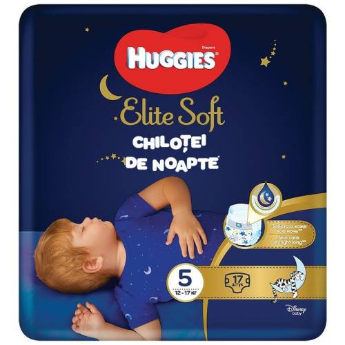 Huggies - Elite Soft Overnights Pants (nr 5) 17 buc - 12-17 kg