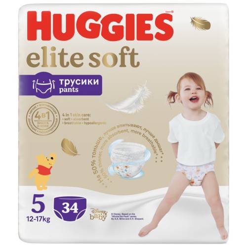 Huggies - Scutece Elite Soft Pants - nr 5 - Mega 34 buc - 12-17 kg