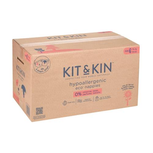 Kit and kin - Scutece Hipoalergenice Eco Kit&Kin - Marimea 6 - 14 kg+ - 104 buc