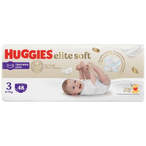 Scutece Chilotel Huggies - Elite Soft Pants Mega - Marimea 3 - 6-11 kg - 48 buc