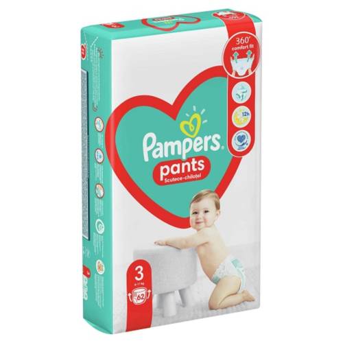 Scutece Pampers - 3 Chilotel Act Baby - 6-11 kg - 62 buc