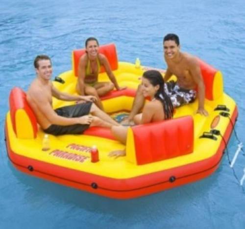 Saltea gonflabila pentru mare sau piscina - insula de familie - intex 58286 - pentru 4 persoane
