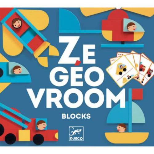 Ze GeoVroom Djeco - joc de construit cu piese geometrice