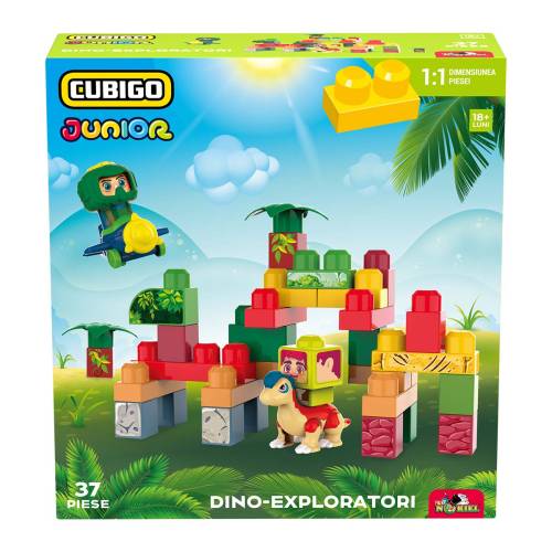 Set de constructie - Cubigo Junior - Dino - 37 piese