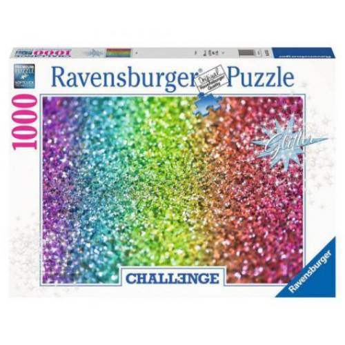 Puzzle provocare curcubeu cu sclipici - 1000 piese 16745 Ravensburger
