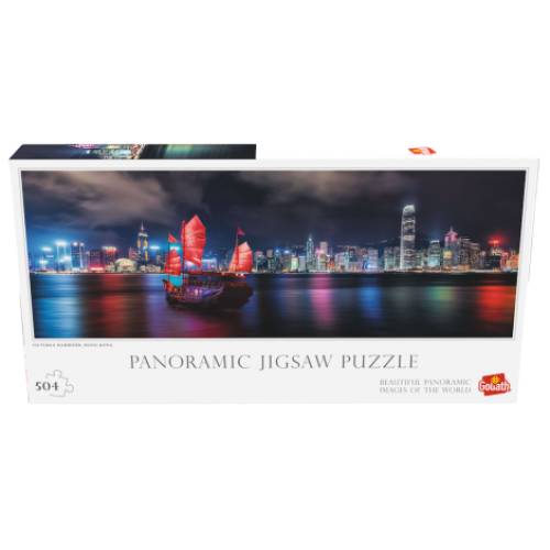 Puzzle Panoramic - Portul Victoria din Hong Kong - 504 piese