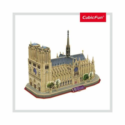 Cubic Fun - Puzzle 3D si Brosura-Notre Dame Paris 128 Piese