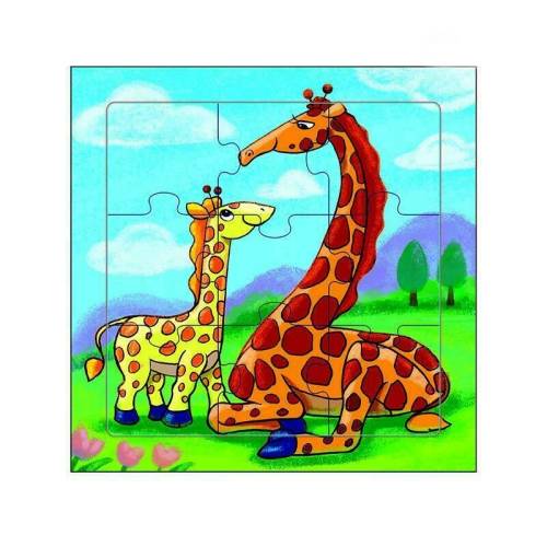 MamaMemo - Puzzle educativ girafe - 18m+