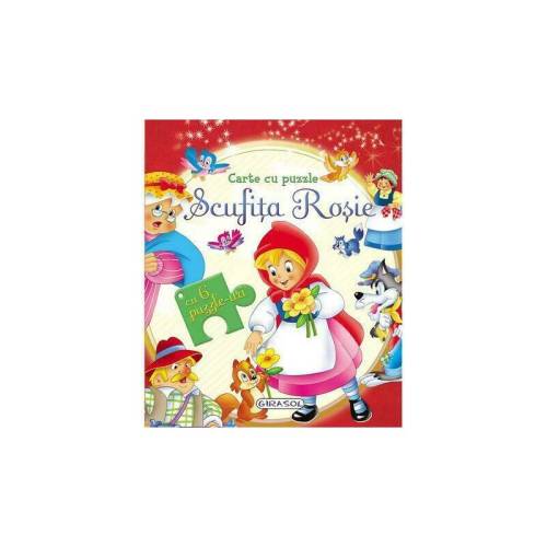 Puzzle personaje Scufita Rosie - Puzzle Copii - In carte - piese 36