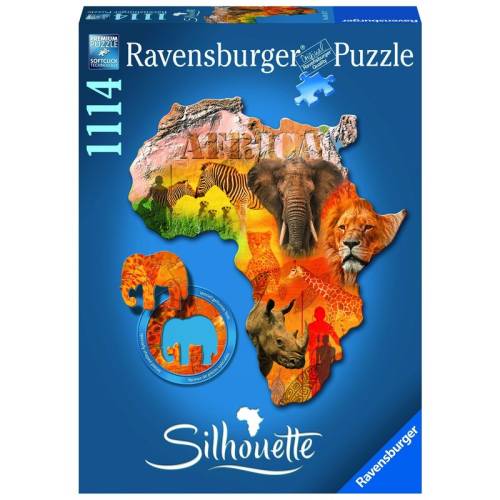 Ravensburger - Puzzle Contur Continentul Africa - 1114 piese