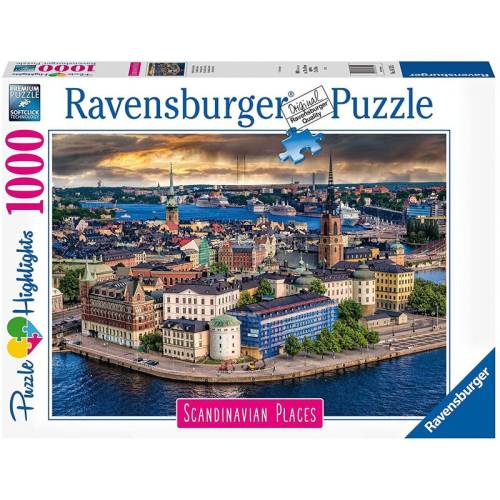 Ravensburger - Puzzle orase Stockholm Suedia - Puzzle Copii - piese 1000