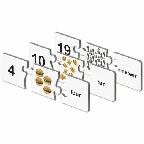 THE LEARNING JOURNEY - Puzzle educativ Potriveste numerele In limba engleza Puzzle Copii - piese 40