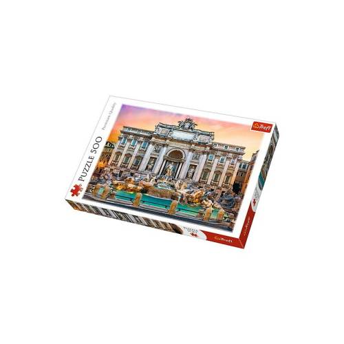 Trefl - Puzzle peisaje Fontanna di Trevi Roma - Puzzle Copii - piese 500 - Multicolor