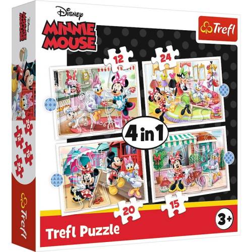 Trefl - Puzzle personaje Minnie Mouse si prietenii ei - Puzzle Copii - 4 in 1 - piese 71