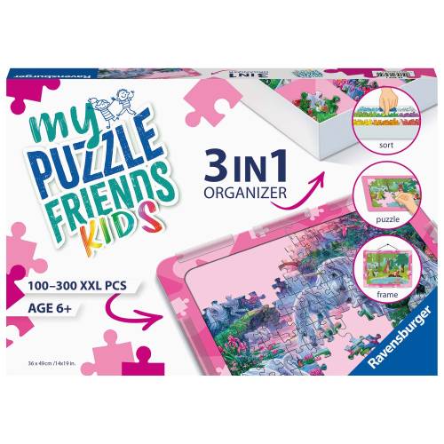 Organizator roz 3 in 1 pentru puzzle