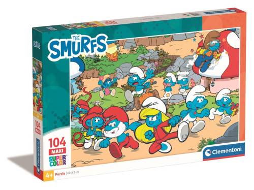 Puzzle Clementoni - Maxi - The Smurfs - 104 piese