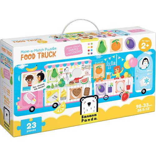 Puzzle Food Truck - 23 piese - 98x33cm Banana Panda BP49045