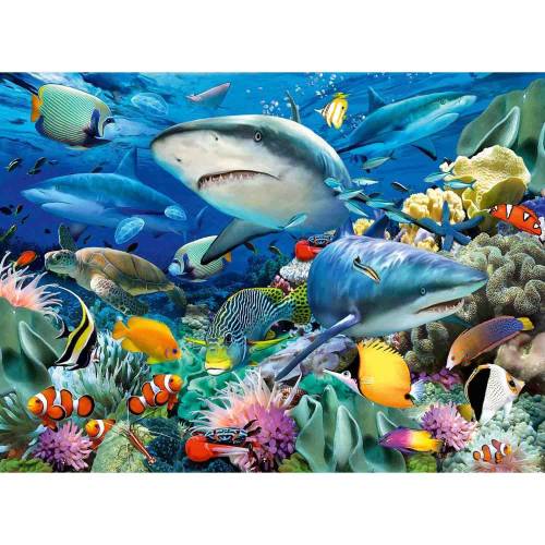 Puzzle rechini - 100 piese
