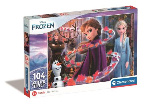 Puzzle cu sclipici Clementoni Disney Frozen 2 - 104 piese