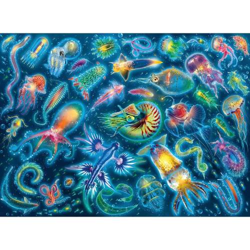 Puzzle specii marine colorate - 500 piese