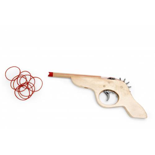 Pistol cu elastice - joc de tras la tinta - bs toys
