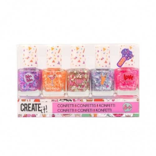 Set 5 oje confetti pentru fetite Create It